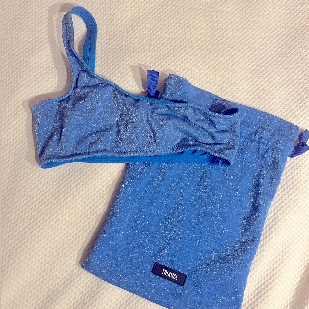 Triangl Marina Sparkle one shoulder top (with bag!)